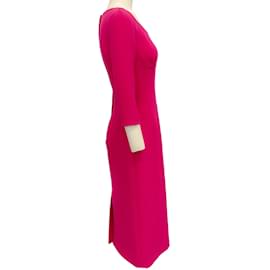 Autre Marque-Dolce & Gabbana Vestido crepe de seda rosa choque-Rosa