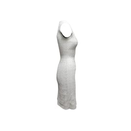 Alaïa-Silver Alaia Knit Sleeveless Dress Size EU 42-Silvery