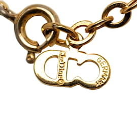 Dior-Collar con colgante dorado con logotipo Dior CD-Dorado
