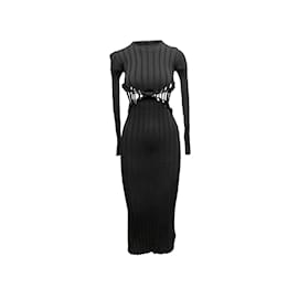 Autre Marque-Black Dion Lee Rib Knit Maxi Dress Size US 2-Black