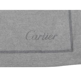 Cartier-Écharpe en cachemire gris Cartier-Gris