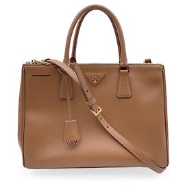 Prada Bolsa tote Galleria em couro bege bege Saffiano Bege