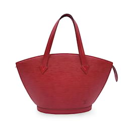 Louis Vuitton-Vintage rote Epi-Leder-Saint-Jacques-PM-Tasche-Schwarz