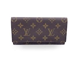 Louis Vuitton-Portefeuille long en toile monogramme marron vintage-Marron