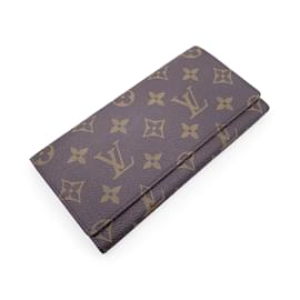 Louis Vuitton-Vintage Brown Monogram Canvas Long Bill Wallet-Brown