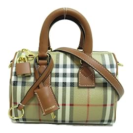 Burberry-House Check Canvas Mini Handbag 8071357A9534-Brown
