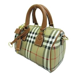 Burberry-House Check Canvas Mini Handbag 8071357A9534-Brown