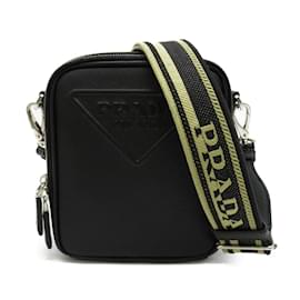 Prada-Saffiano Leather Shoulder Bag 2VH154-Black