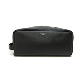 Yves Saint Laurent-Leather Business Clutch Bag  609347.0-Black