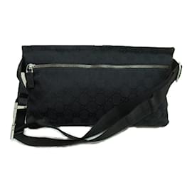 Gucci-GG Canvas Waist Bum Bag  28566-Black