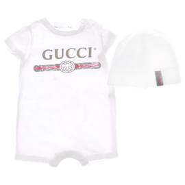 Gucci-GUCCI Completi T.fr 3 mois - jusqu'à 60cm di cotone-Bianco