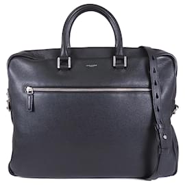 Saint Laurent-Saint Laurent Black Leather Business Bag-Black