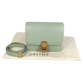Céline-Celine Classic Box Small Grünes Kalbsleder-Grün