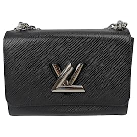 Louis Vuitton-Louis Vuitton Twist MM Black Epi Silver-Black