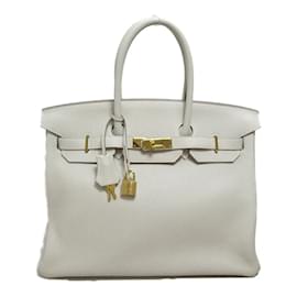 Hermès-Clemence Birkin 35-White
