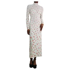 Paco Rabanne-Cream high-neck floral printed maxi dress - size FR 36-Cream