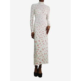 Paco Rabanne-Cream high-neck floral printed maxi dress - size FR 36-Cream
