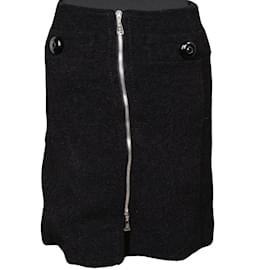Louis Vuitton-Louis Vuitton Tweed Skirt (D36 / fr38)-Black