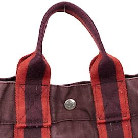 Hermès-Hermes Cotton Mini Fourre Handbag-Dark red