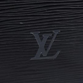 Louis Vuitton-Documentos Louis Vuitton Noir Epi Leather Porte-Negro