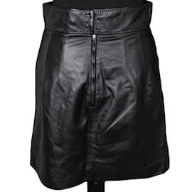 Dolce & Gabbana-Dolce & Gabbana leather skirt (D38 / it44)-Black