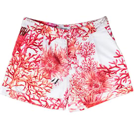 Blumarine-Blugirl Pantalón Blumarine Floral (D34)-Roja