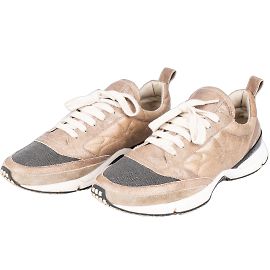 Brunello Cucinelli Glitter Sneaker (39) Beige