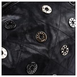 Chanel-Chanel Schwarze Hobo-Tasche mit Swarovski-Anhänger-Schwarz