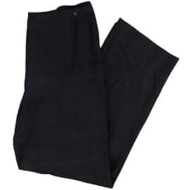 Chanel-Pantalones de seda ligeros Chanel (40)-Negro
