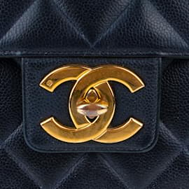 Chanel-Chanel Kaviarleder 24K Gold Business-Tasche-Schwarz