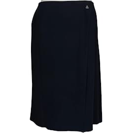 Chanel-Falda deportiva azul marino de Chanel (D38 / fr40)-Negro