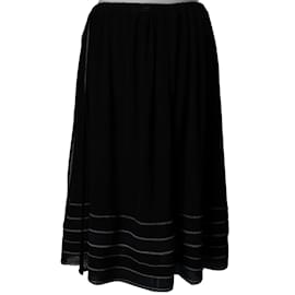 Chanel-Falda de viscosa Chanel (40)-Negro
