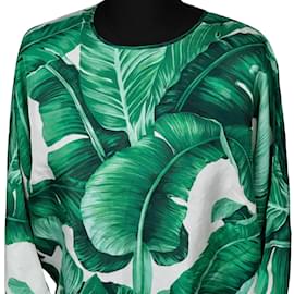Dolce & Gabbana-Dolce & Gabbana Top floreale verde (D36 / ESSO42)-Verde