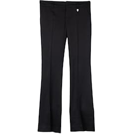 Gucci-Pantalones de lana negros Gucci (38)-Negro