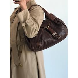 Fendi-Fendi leather spy bag-Brown