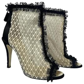 Chanel-Chanel lace boot-Black
