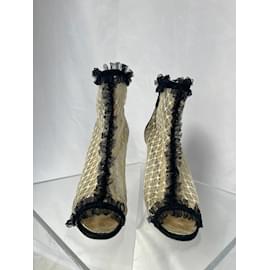 Chanel-Chanel lace boot-Black