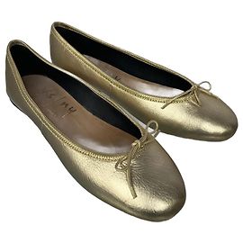 Yves Saint Laurent french gold ballet flat Golden