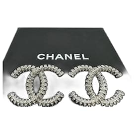 Chanel-Boucles d'oreilles-Argenté