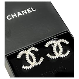 Chanel-Boucles d'oreilles-Argenté