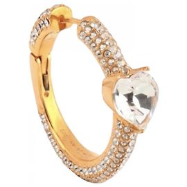 Autre Marque Ambush Money 925 Silver Rhinestone Earring Gold Gold hardware