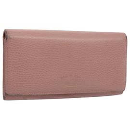 Gucci-GUCCI Long Wallet Leather Pink 354498 Auth bs10632-Pink