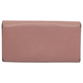 Gucci-GUCCI Langes Portemonnaie Leder Rosa 354498 Auth bs10632-Pink