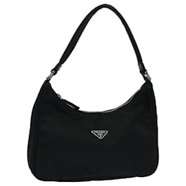 Prada-PRADA Hand Bag Nylon Black Auth yk9832-Black