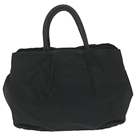 Prada-PRADA Hand Bag Nylon Black Auth bs10628-Black
