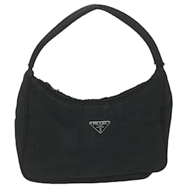Prada-PRADA Hand Bag Nylon Black Auth bs10631-Black