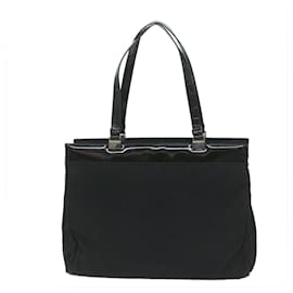 Gucci-GUCCI Tote Bag Canvas Black 002 1039 002113 Auth bs10596-Black