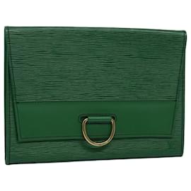 Louis Vuitton-LOUIS VUITTON Epi Jena Clutch Bag Green M52724 LV Auth 61761-Green