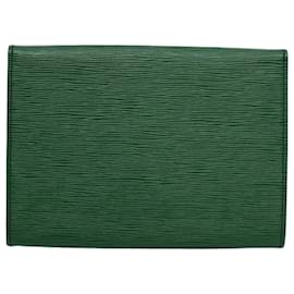 Louis Vuitton-LOUIS VUITTON Bolsa Embreagem Epi Jena Verde M52724 Autenticação de LV 61761-Verde