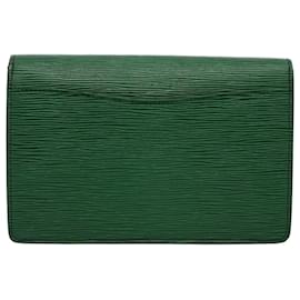 Louis Vuitton-LOUIS VUITTON Epi Montaigne 23 Clutch Bag Green M52664 LV Auth 60727-Green